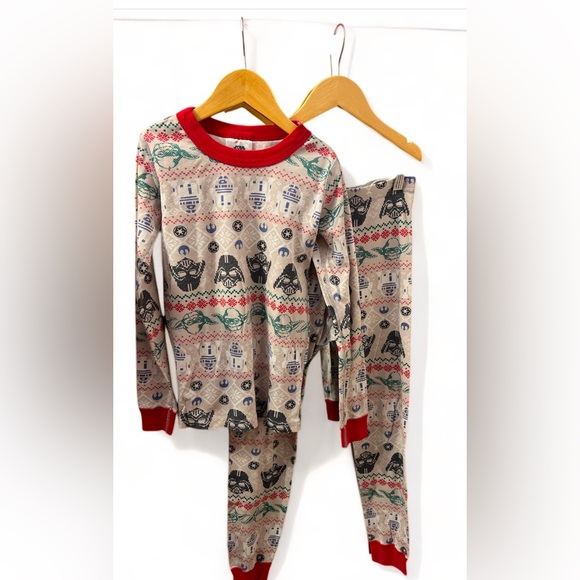 Hanna Andersson Star Wars  Long John Pajamas In Organic Cotton Christmas PJs Set - Picture 2 of 10